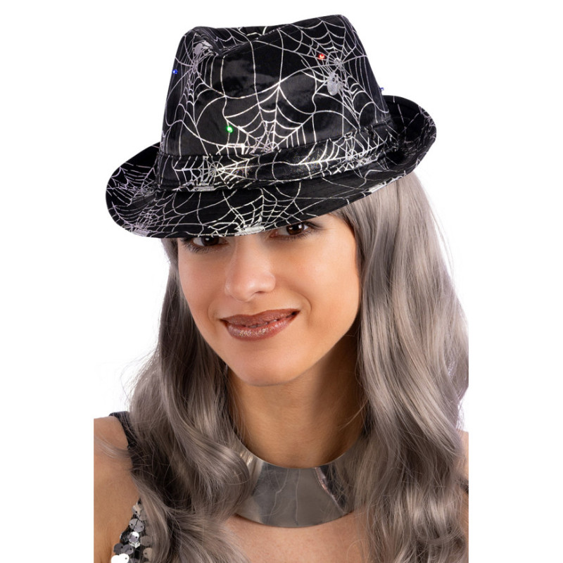 Blikající klobouček s pavučinami